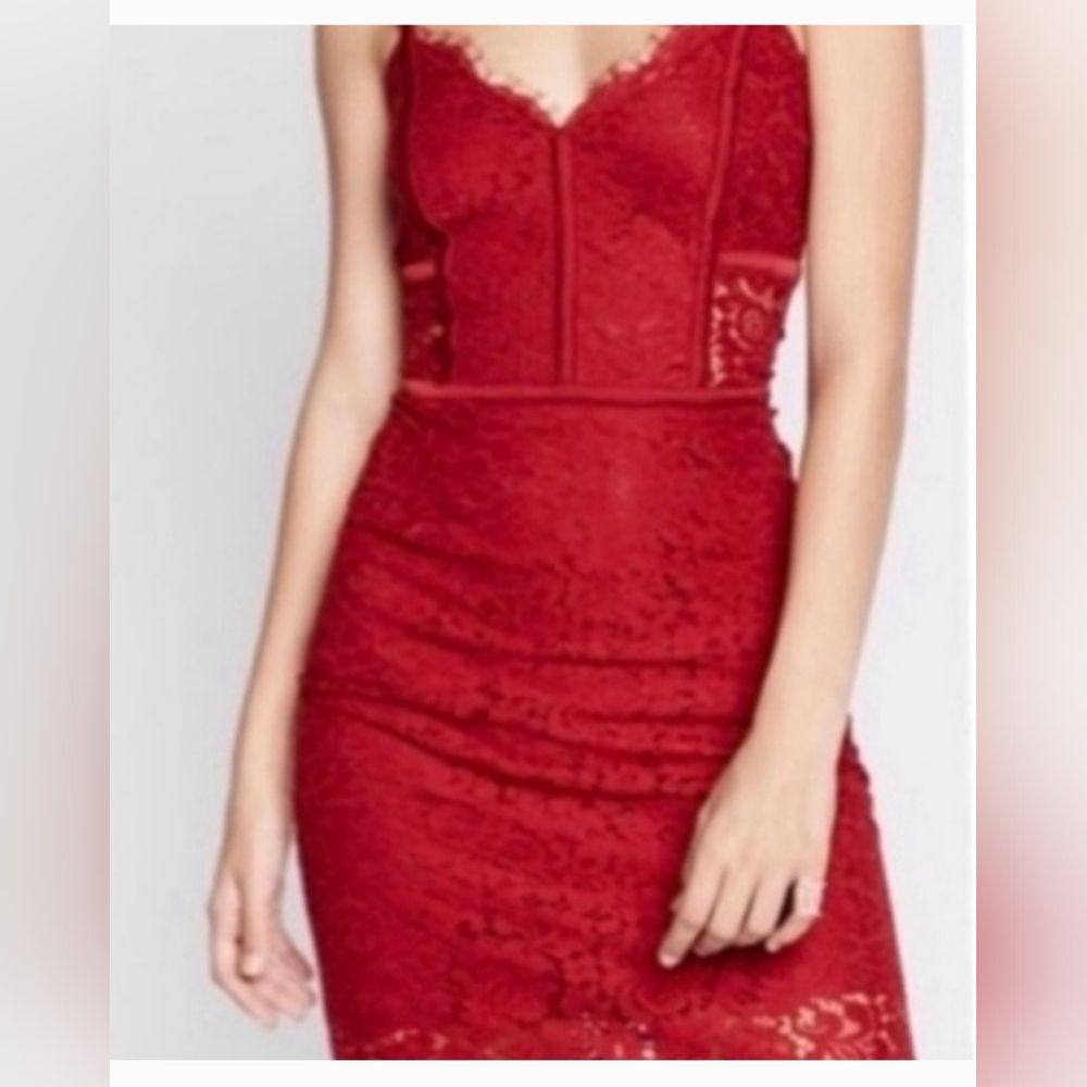 Express Red Lace cocktail dress